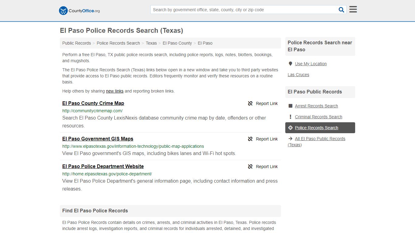 Police Records Search - El Paso, TX (Accidents & Arrest Records)